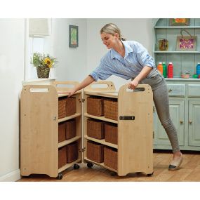 Pack-Away Cabinet with 12 Deep Baskets | Creative Activity