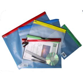Zip Wallet A5 255 x 180mm Assorted - pack of 100