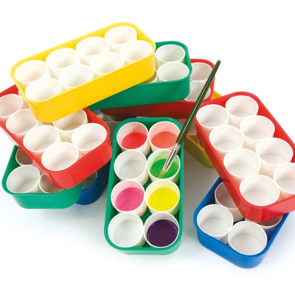 Paint Tray 8 Pot 10pk | Creative Activity