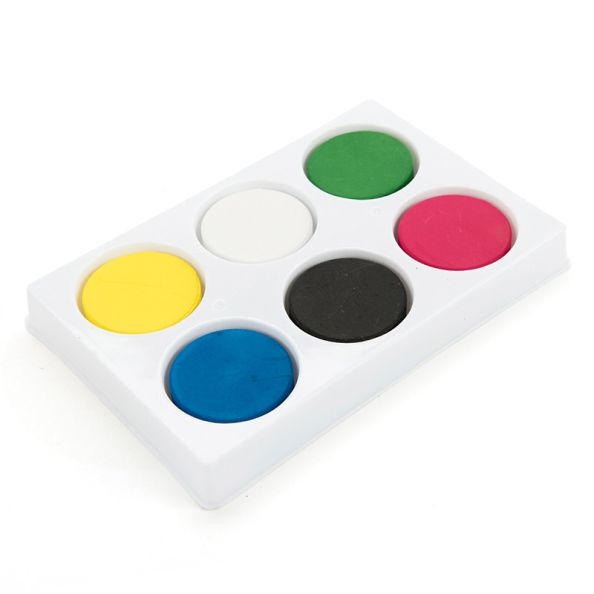 Assorted Tempera 6 Paint Blocks and Palette Single | Creative Activity