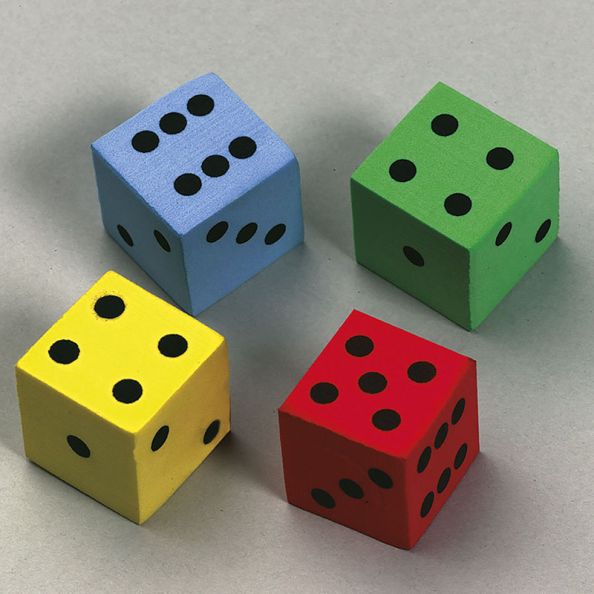 Multi Coloured Foam Silent Dice | Creative Activity