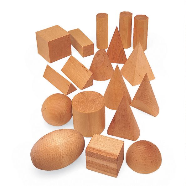 Geometric Solid Wooden Shapes 12pk | Creative Activity