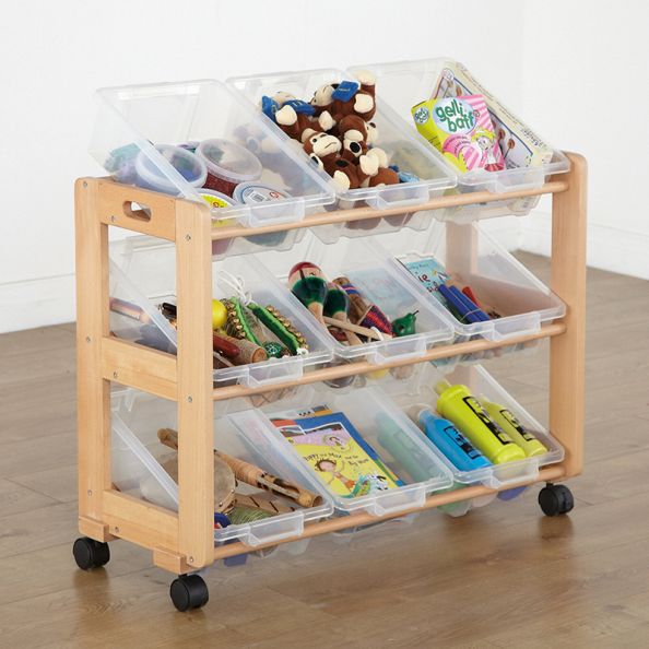 Tilted Tray Mobile Tidy With 9 Trays | Creative Activity