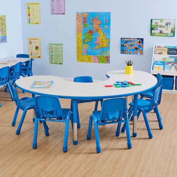 Valencia Height Adjustable Table Blue | Creative Activity