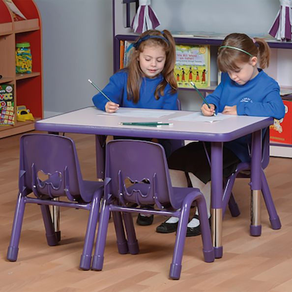 Valencia Rectangular 4 Seater Table Vivid Green | Creative Activity