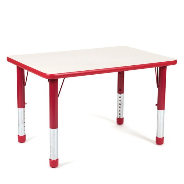Valencia Rectangular 4 Seater Table Red Red | Creative Activity
