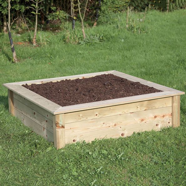 Wooden Mini Square Sandbox and Planter | Creative Activity