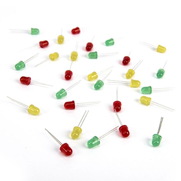 8mm Coloured LEDs 30pk