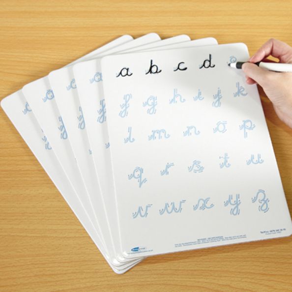 Cursive Letter Formation Dry Wipe Boards A4 5pk | Creative Activity