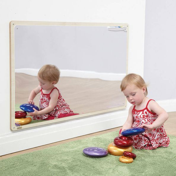Wooden Framed Toddler Mirror 106 x66cm