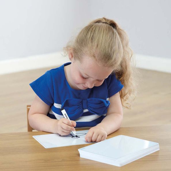 Double Sided A5 Plain Whiteboards 30pk | Creative Activity