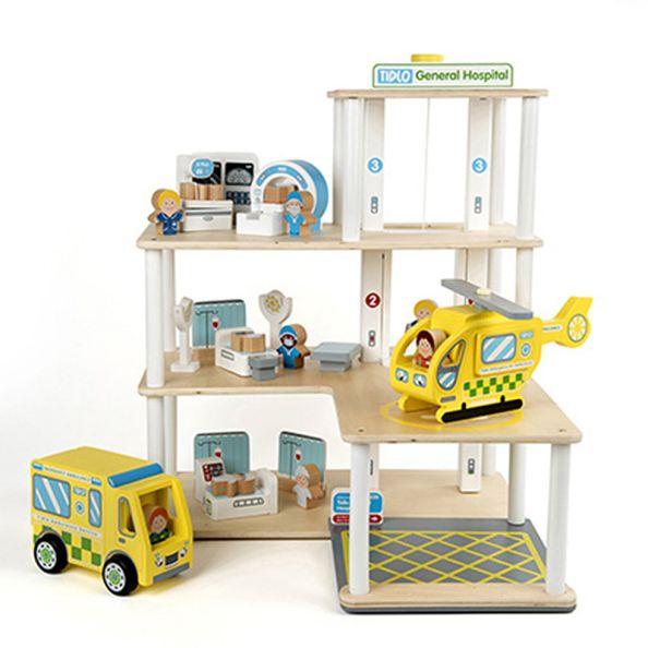 Small World Wooden Hospital Set | Creative Activity