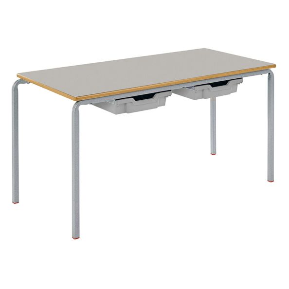 C'Bent Rect Tray Table H53cm Grey Top Red Edge Blue | Creative Activity