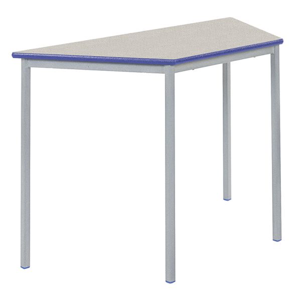 FullyWelded Table Trapezium L120 x H76cm Beech Top Grey Edge | Creative Activity