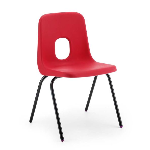 Hille Series E Shell Chair Seat height 430mm Red | Creative Activity