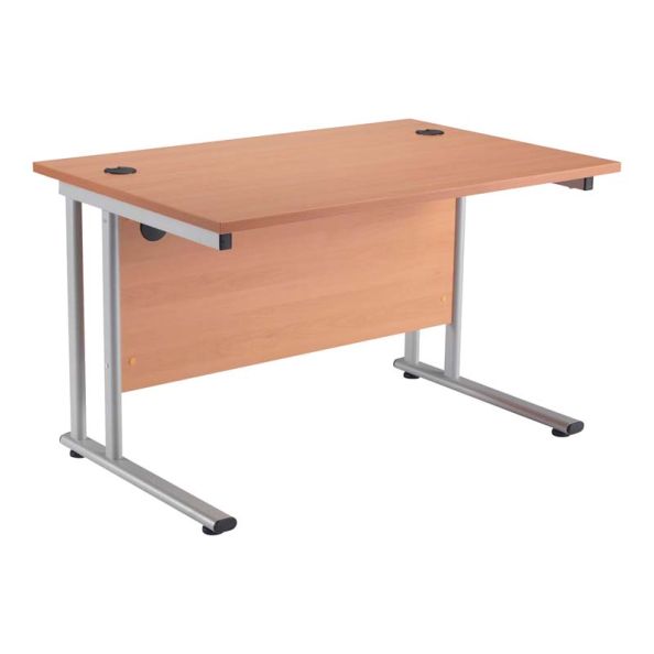 Express Straight Office Desk L1000mm Beech | Creative Activity