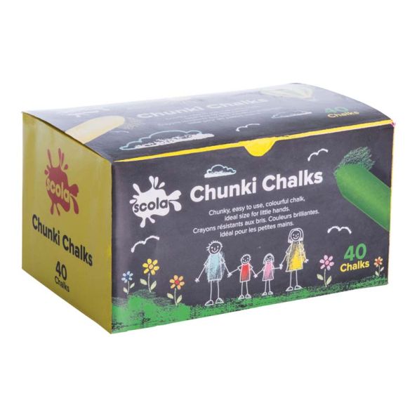 Scola Chunki Chalks Assorted | Creative Activity