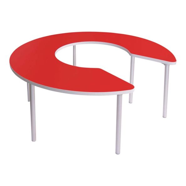 Gopak Enviro Keyhole School Table H640mm Red | Classroom Furniture | Creative Activity