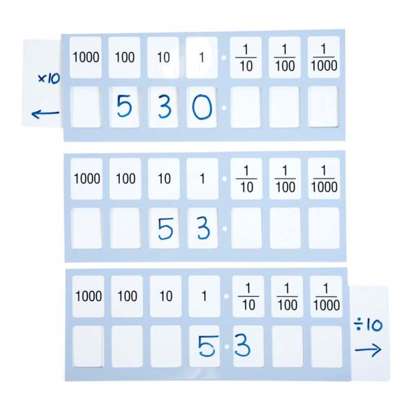 Wipe Clean Place Value Slider 1000s to 1/1000s - 18pk | Creative Activity