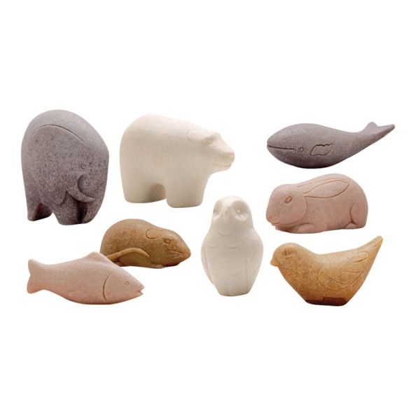 Tactile Small World Play Stone Animals | Creative Activity