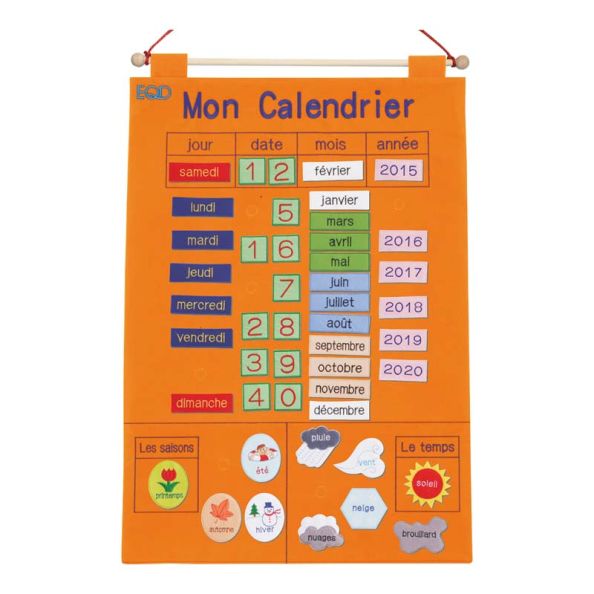 Mon Calendrier French Fabric Calendar | Creative Activity