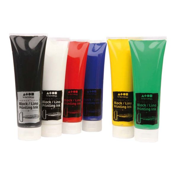 Premium Block Lino Printing Ink 300ml 6pk | Creative Activity