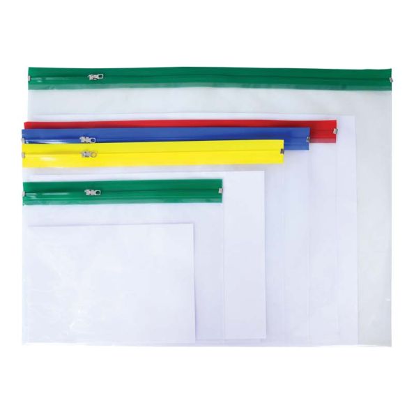 Flipfile Plastic Zip Wallets A4+ 25pk Green | Creative Activity
