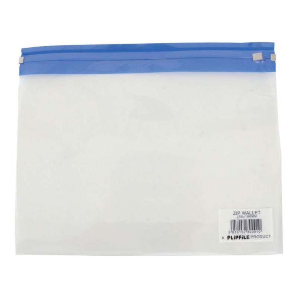 Flipfile Plastic Zip Wallets A5 25pk Blue | Creative Activity