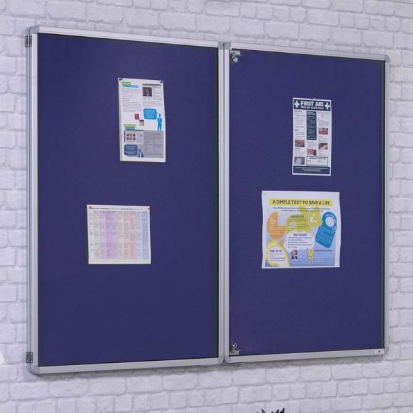FlameShield Tamperproof Noticeboards Blue H1200 x W2400mm | Creative Activity