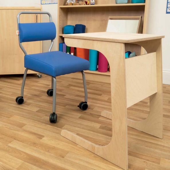 Jolly Back Chair Medium Blue Fabric | Creative Activity