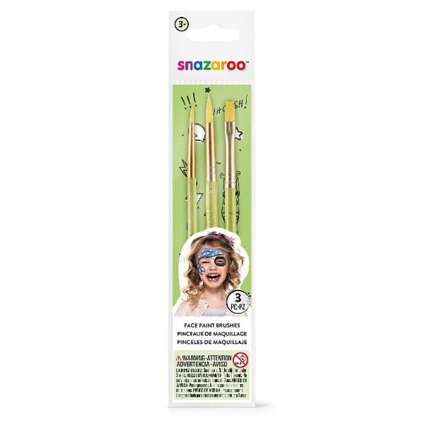 Unisex Face Painting Brush Pack 3pk