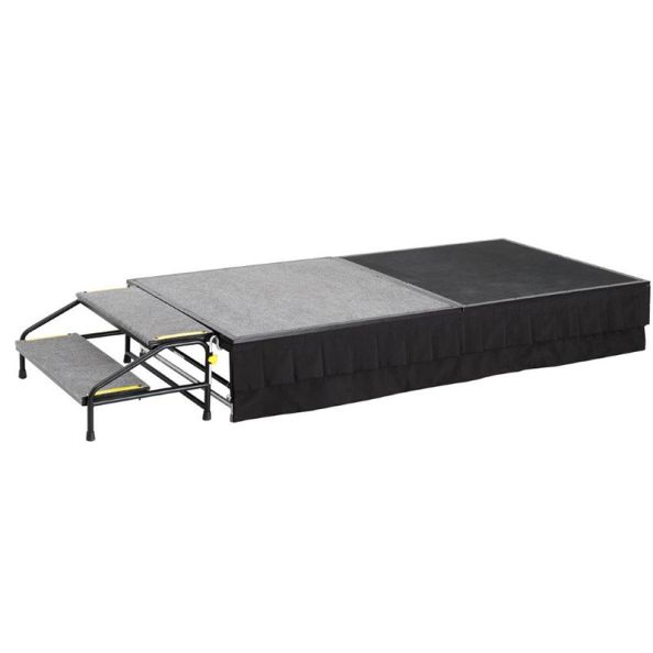 Mobile Folding Stage Skirting Dual Height 60-80H - 6ft W
