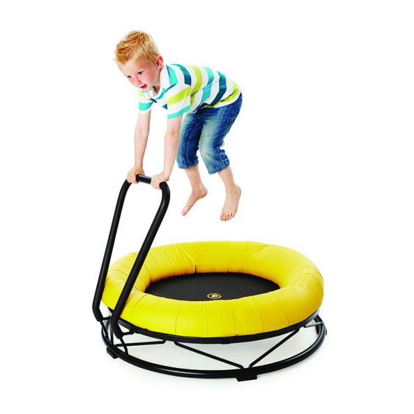 Padded Indoor Trampoline with Handlebar