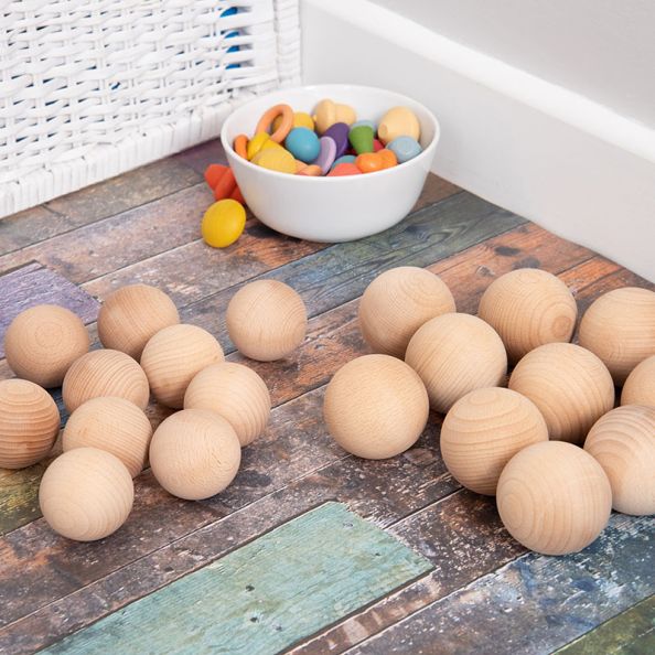 Natural Wooden Balls 60mm