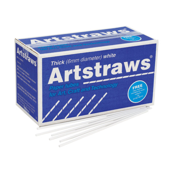 Artstraws White 6mm pk900 | Creative Activity