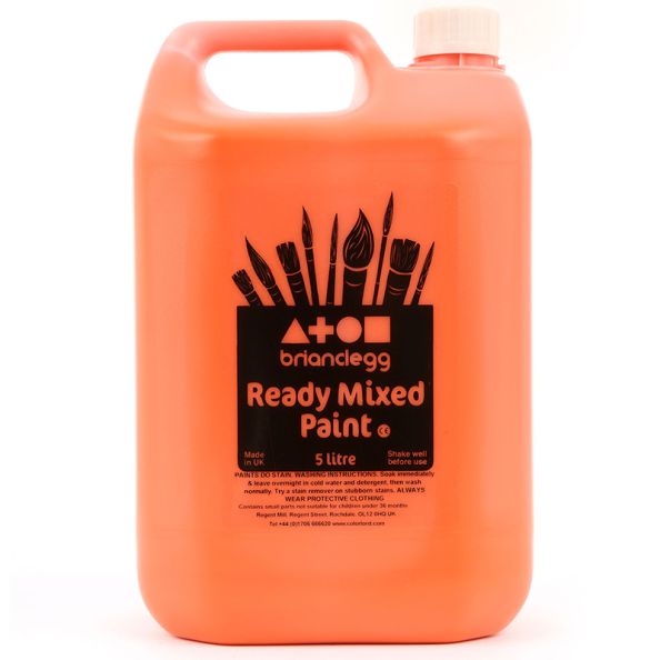 Ready Mixed Paint 5L Orange | Creative Activity