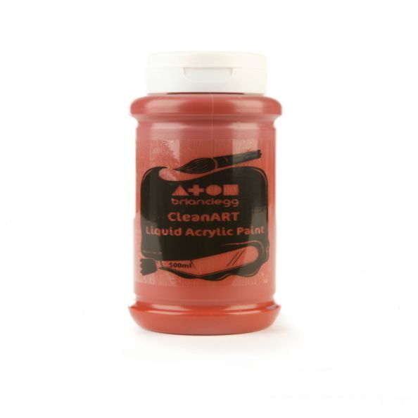 CleanART Acrylic Paint 500ml Burnt Sienna