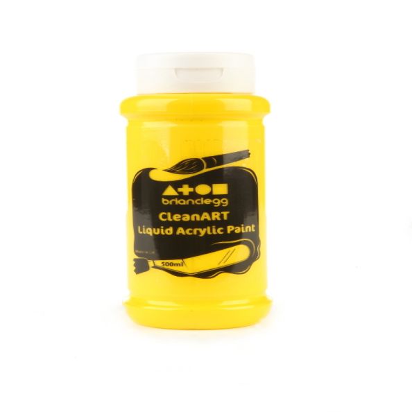 CleanART Acrylic Paint 500ml Yellow