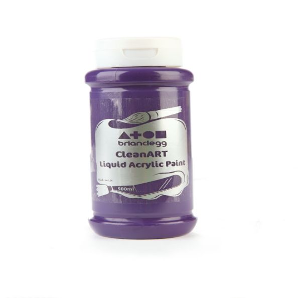 CleanART Acrylic Paint 500ml Purple Pack of 10