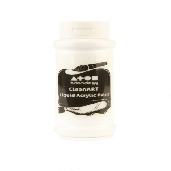 CleanART Acrylic Paint 500ml White | Creative Activity
