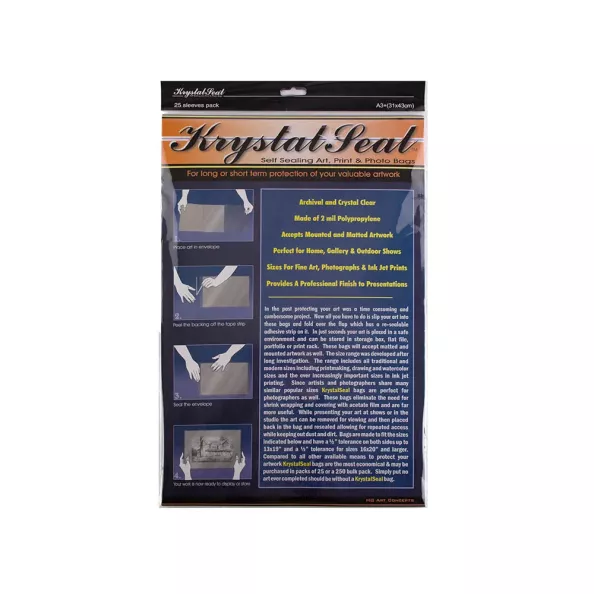 A3+ Clear Krystal Seal Sleeve 25sht pck 
