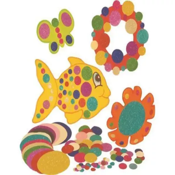 Glitter Mosaic Circles