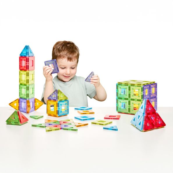 Translucent Polydron KinderMag Class Set | Multi-Sensory Environments | Creative Activity