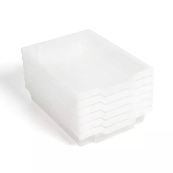 Gratnells Storage Trays 6 Pack Clear Shallow | Creative Activity