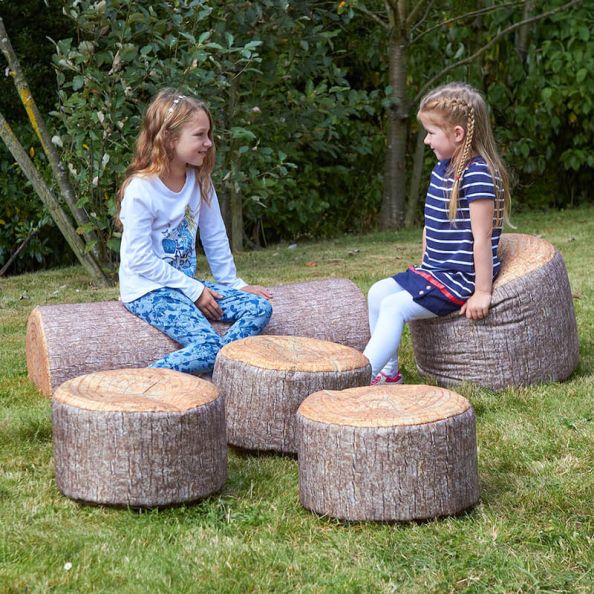 Woodland Tree Stumps Bean Bags 2pk Large | Creative Activity