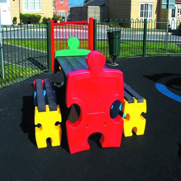 6 Person Jigsaw Table & Bench Set