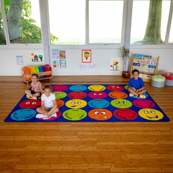 Emotions Faces Rectangular Placement Carpet  | Creative Activity