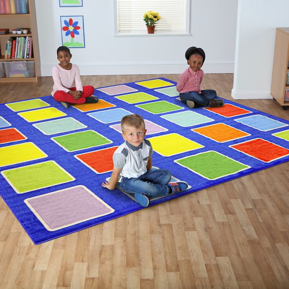 Rainbow Placement Floor Mat Large Square