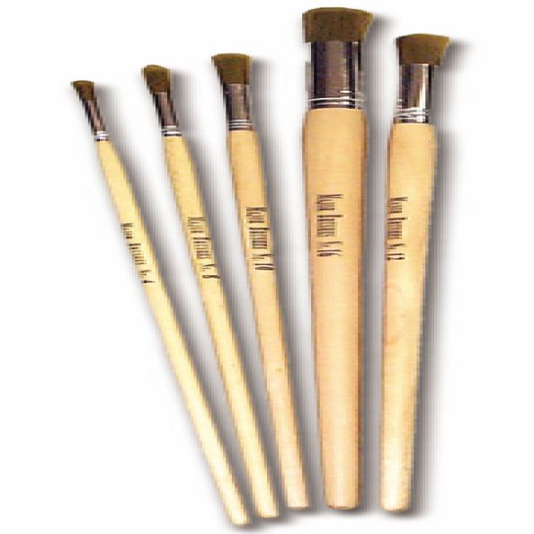 Long Handle Nylon Round Brushes Size 6 - pack of 10 | Creative Activity