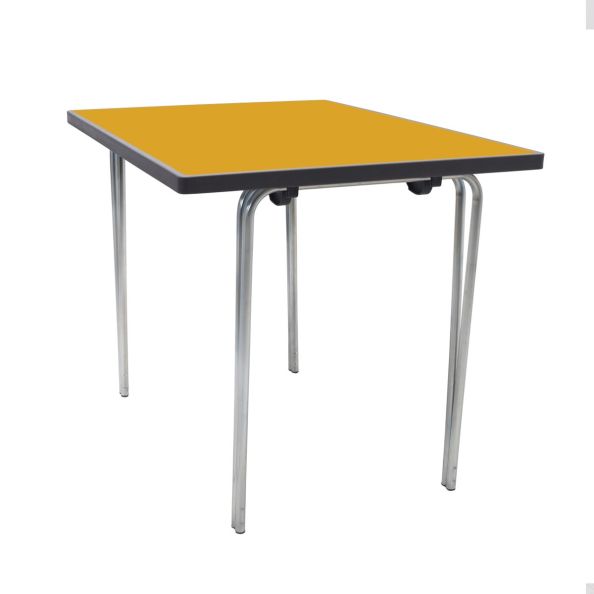 Gopak Premier Folding Tables H584 x W610 x L915mm Mustard | Classroom Furniture | Creative Activity